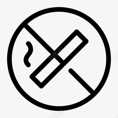 禁止吸烟雪茄烟烟草图标图标