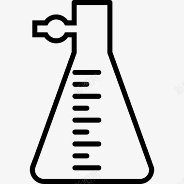 埃伦迈耶烧瓶化学玻璃器皿图标图标