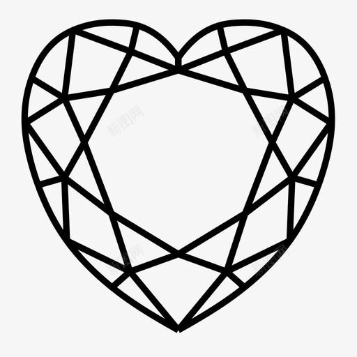 diamond_heartsvg_新图网 https://ixintu.com diamond_heart heart