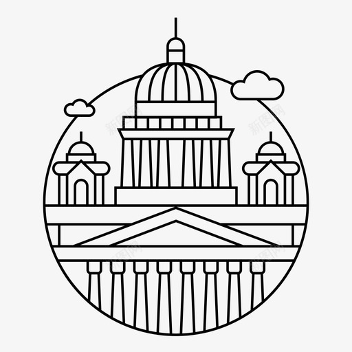 圣彼得堡建筑城市图标svg_新图网 https://ixintu.com 俄罗斯 圣彼得堡 城市 建筑 欧洲 欧洲城市标志