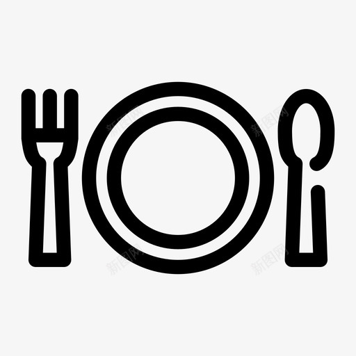 午餐盘餐具晚餐图标svg_新图网 https://ixintu.com 午餐盘 咖啡厅间隙 晚餐 餐具 餐厅布置