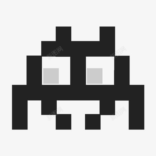 象素虫怪物电子游戏图标svg_新图网 https://ixintu.com 复古 怪物 电子游戏 象素虫
