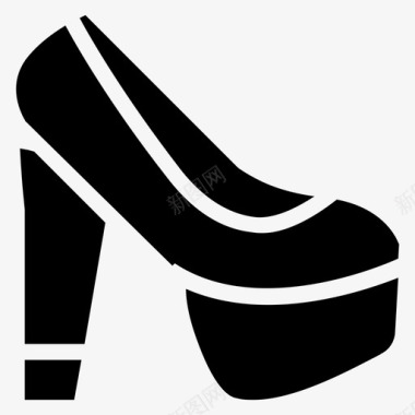 鞋类脚印鞋跟图标图标