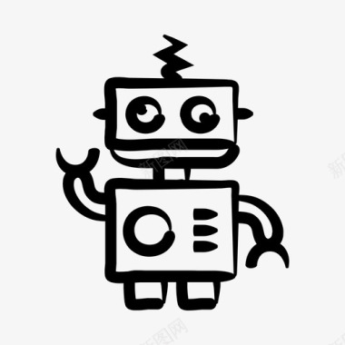 疯狂机器人机器人玩具图标图标
