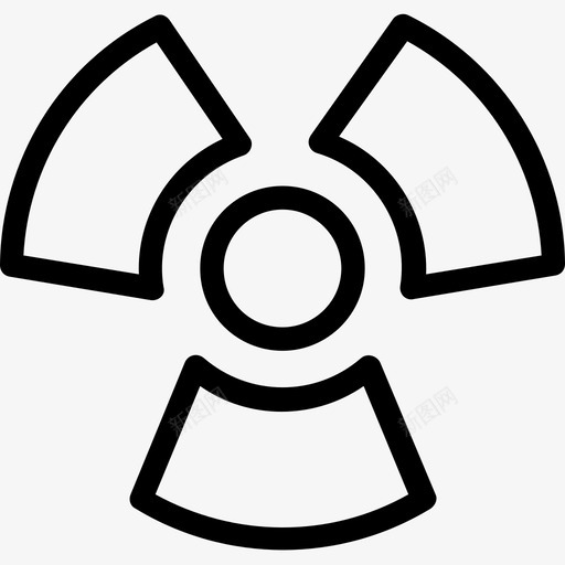 放射性危险核图标svg_新图网 https://ixintu.com 医疗和健康平滑线图标 危险 放射性 有毒 核 辐射