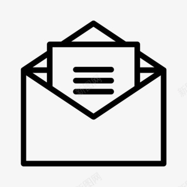 打开邮件电子邮件信件图标图标