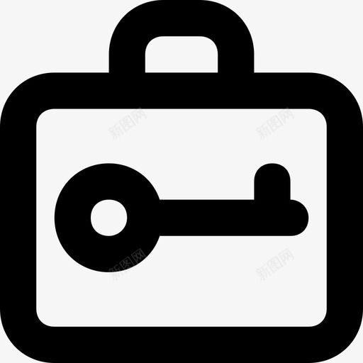 安全公文包钥匙图标svg_新图网 https://ixintu.com 公文包 安全 手提箱 旅行和地点平滑线图标 钥匙 锁