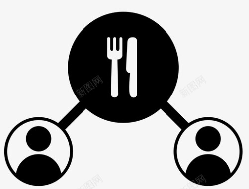连接餐厅目标聊天图标图标