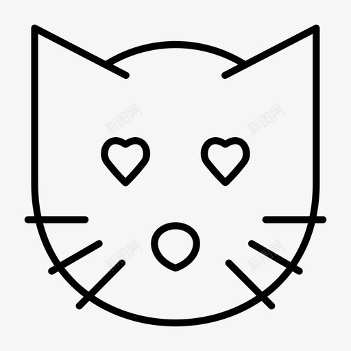爱猫心爱小猫图标svg_新图网 https://ixintu.com 可爱 心 爱小猫 爱猫