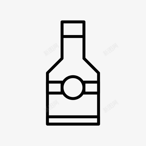瓶子酒饮料图标svg_新图网 https://ixintu.com 玻璃杯 瓶子 葡萄酒 酒 饮料
