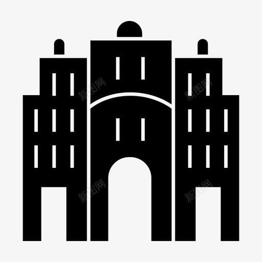 阿布扎比建筑地标图标svg_新图网 https://ixintu.com 地标 建筑 旅游 纪念碑 阿布扎比 首都世界地标符号