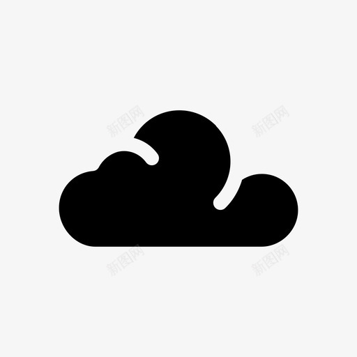 云云数据多云天气图标svg_新图网 https://ixintu.com 云 云数据 多云天气 天气预报 天空