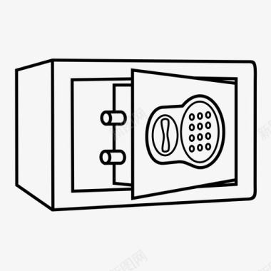 保险箱锁储物柜图标图标