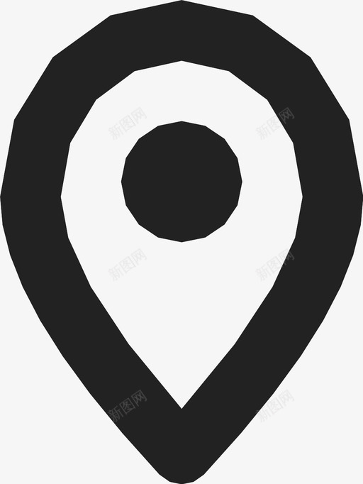 地图针位置定位针图标svg_新图网 https://ixintu.com 位置 位置指针 地图针 定位针