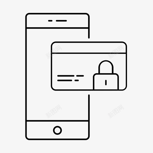 移动支付苹果支付信用卡图标svg_新图网 https://ixintu.com 信用卡 安全 电子商务 移动支付 线路图标 网上购物 苹果支付