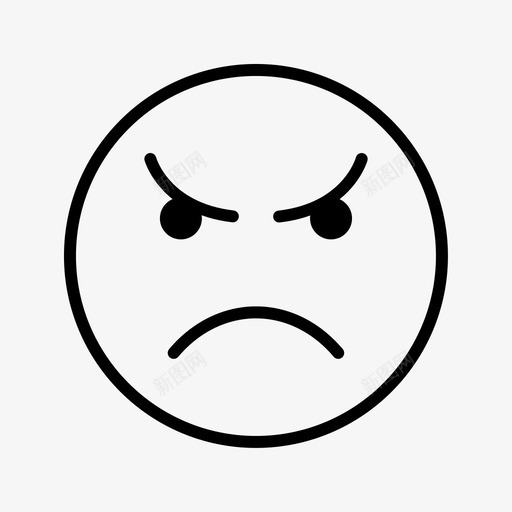 愤怒表情表情符号脸图标svg_新图网 https://ixintu.com 愤怒表情 脸 表情符号 通用