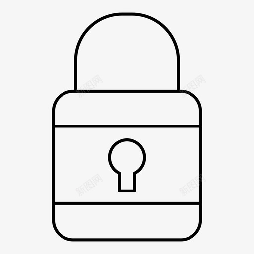 锁定安全图标svg_新图网 https://ixintu.com 安全 锁定