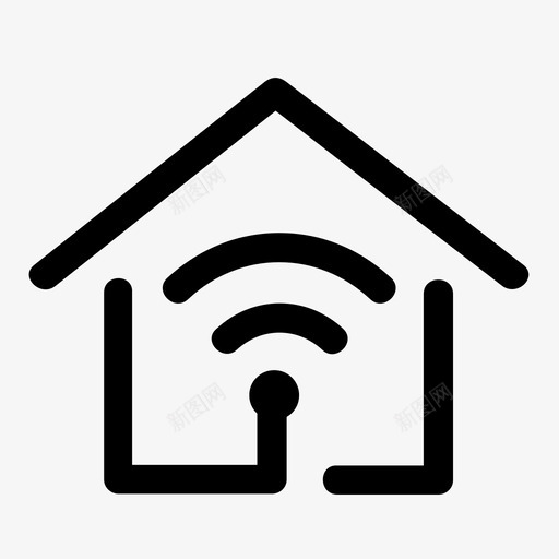 智能家居家居wifi图标svg_新图网 https://ixintu.com wifi 家居 智能家居