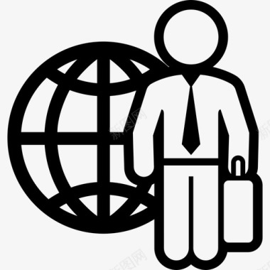 全球业务国际业务人图标图标
