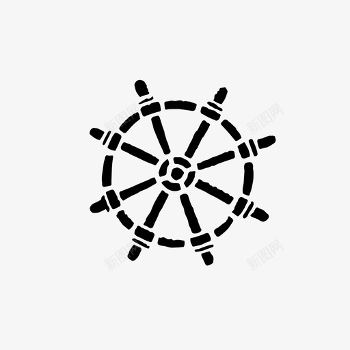 舵手船航海图标svg_新图网 https://ixintu.com 方向盘 航海 舵手 船