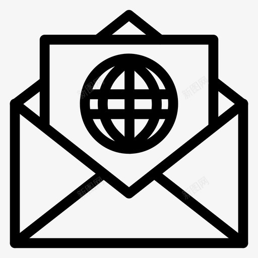 电子邮件联系人地球仪图标svg_新图网 https://ixintu.com 信件 地球仪 消息 电子邮件 电子邮件线路 联系人