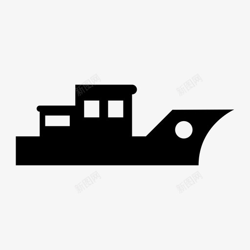 船驳船船艇图标svg_新图网 https://ixintu.com 船 船艇 车辆 驳船