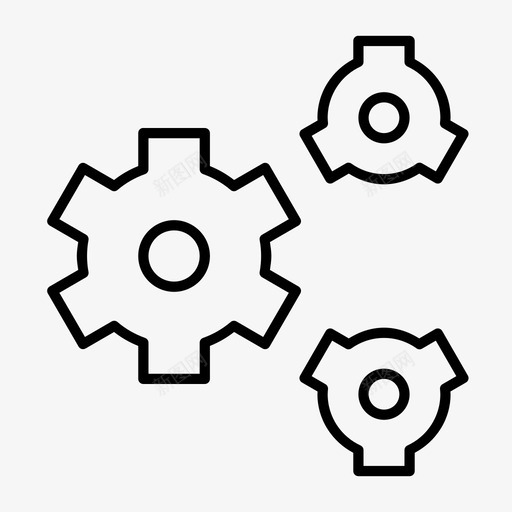 设置齿轮控制面板图标svg_新图网 https://ixintu.com 控制面板 经济 设置 齿轮