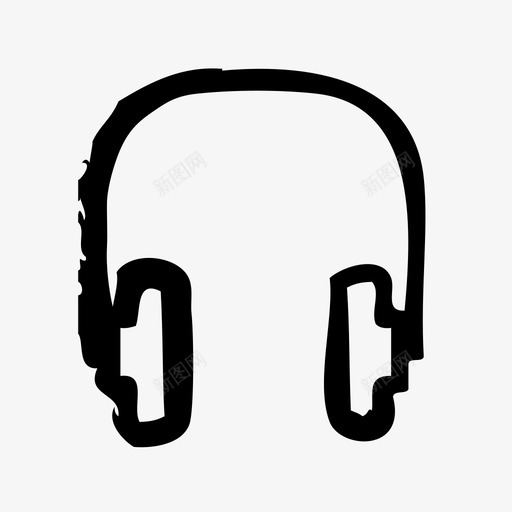 耳机音频舞蹈图标svg_新图网 https://ixintu.com dj 素描 耳机 舞蹈 音乐 音频