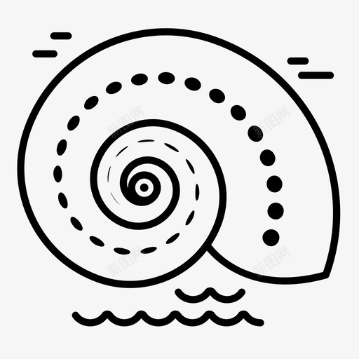 贝壳海洋软体动物图标svg_新图网 https://ixintu.com 海洋 贝壳 软体动物