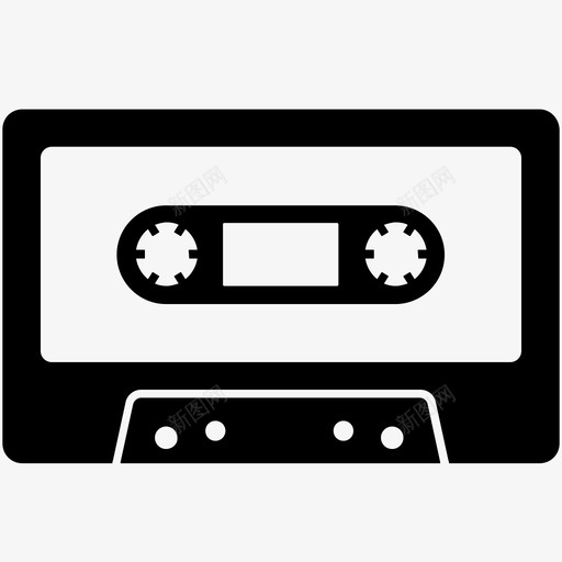盒式磁带音乐复古图标svg_新图网 https://ixintu.com 声音 复古 盒式磁带 音乐