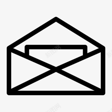 打开的邮件电子邮件信封图标图标