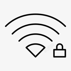 安全面板安全wifi连接锁图标高清图片
