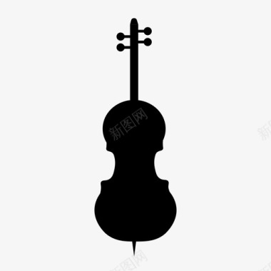 大提琴管弦乐队弦乐图标图标