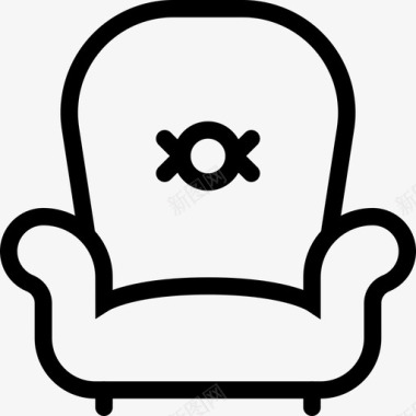 185106 - armchair chair streamline图标