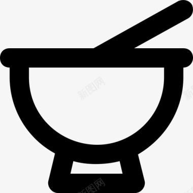 热的食物碗热汤图标图标