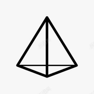 四面体几何形状几何学图标图标