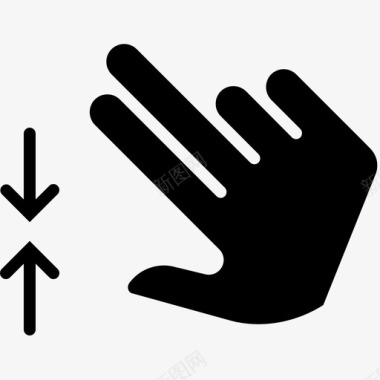 两个手指缩小控制手图标图标