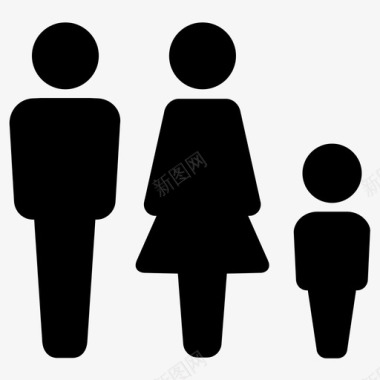 家庭孩子男人图标图标