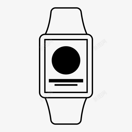 applewatch警报消息通知图标svg_新图网 https://ixintu.com applewatch警报 smartwatch线框 消息 通知