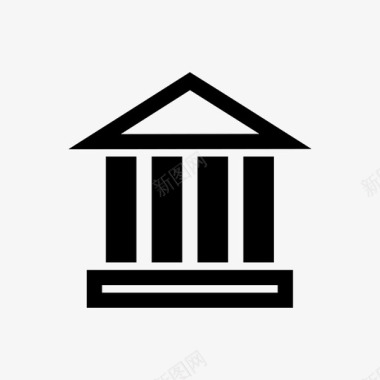 建筑艺术银行图标图标