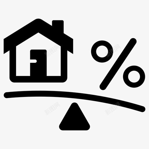 房屋贷款利息房屋贷款抵押贷款图标svg_新图网 https://ixintu.com 房地产 房屋贷款 房屋贷款利息 抵押贷款 百分比