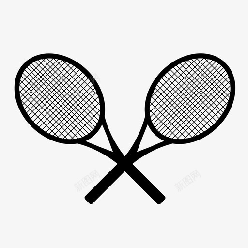 网球拍比赛团队图标svg_新图网 https://ixintu.com 团队 比赛 网球拍