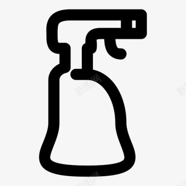 清洁喷雾瓶服务水图标图标