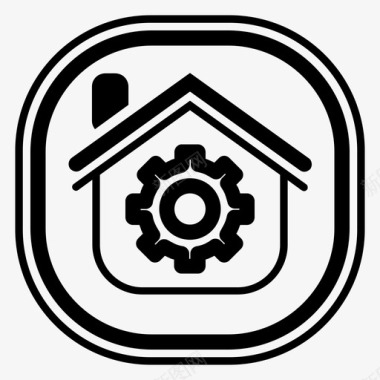 家庭设置房屋维护图标图标