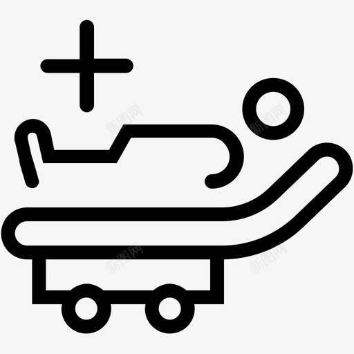 医疗病床病人图标svg_新图网 https://ixintu.com 医疗 医疗保健线4 病人 病床