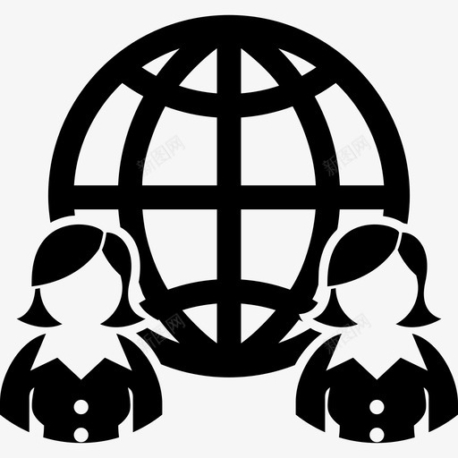 世界商业离岸女性图标svg_新图网 https://ixintu.com 世界商业 女性 女性高管 离岸