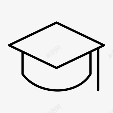 毕业帽学术教育图标图标