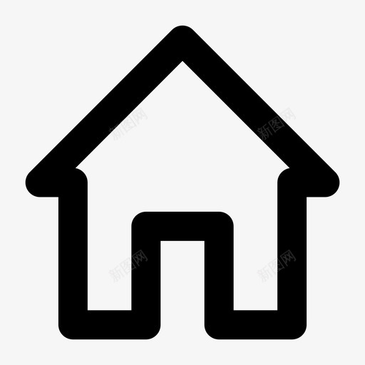 住宅公寓办公室图标svg_新图网 https://ixintu.com 住宅 公寓 办公室 房地产 黑色方向