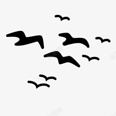 海鸥鸟儿飞翔鸟儿图标图标