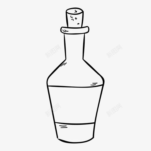 朗姆酒酒瓶子图标svg_新图网 https://ixintu.com 朗姆酒 瓶子 酒 酒标志